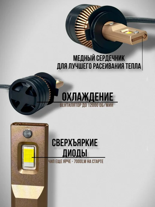 AoZoom Светодиодные Led лампы H4 XO с обманками, 2 шт, фото 4