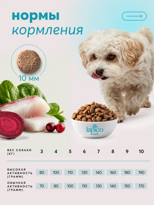 Сухой корм LAPICO Simple Stuff для собак, рыба, 0,8 кг, фото 5