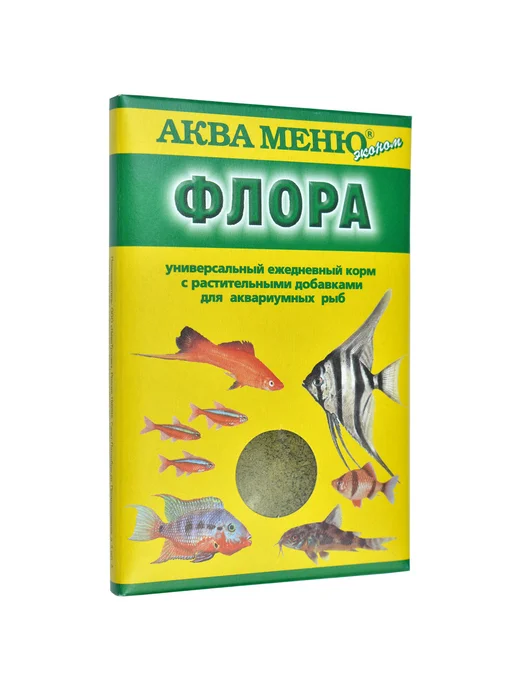 АКВА-МЕНЮ Ежедневный корм для рыб Радуга + Флора - 2 уп, 30 г, 8 шт