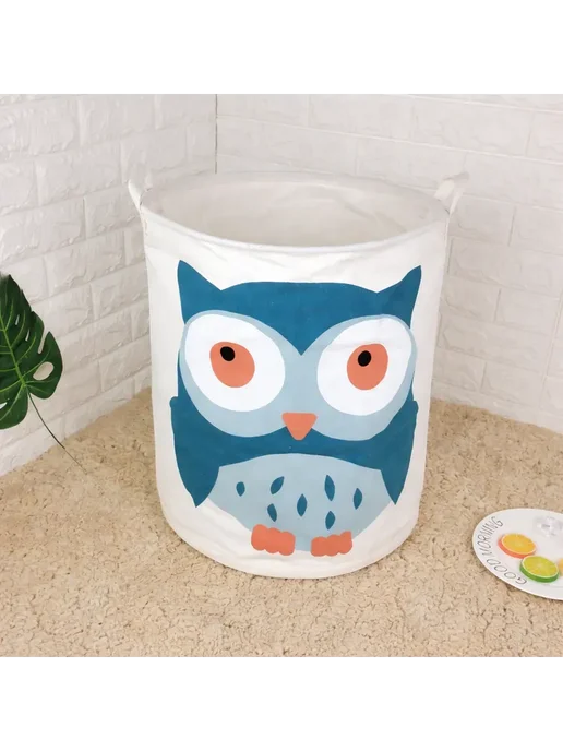Корзина для игрушек и белья большая складная, синий, фото 3