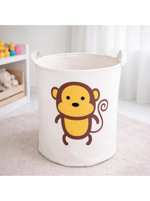 Корзина для игрушек и белья большая складная, синий, фото 7