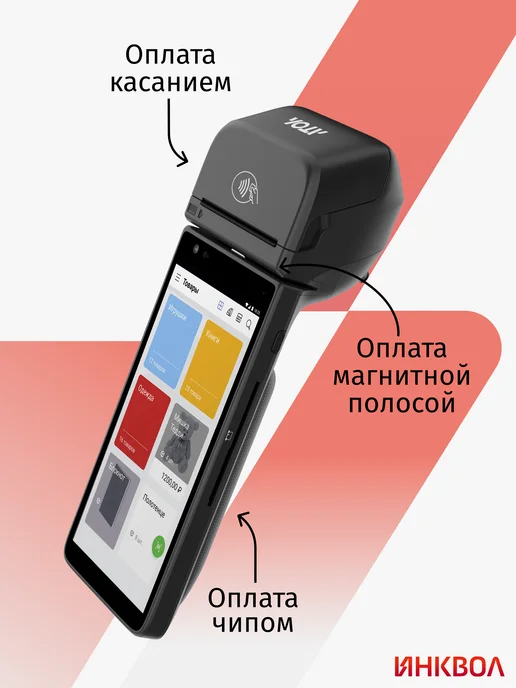 АТОЛ Онлайн-касса СТБ 6 черный 5.0 c ОФД на 36 мес. (без ФН), черный, фото 5