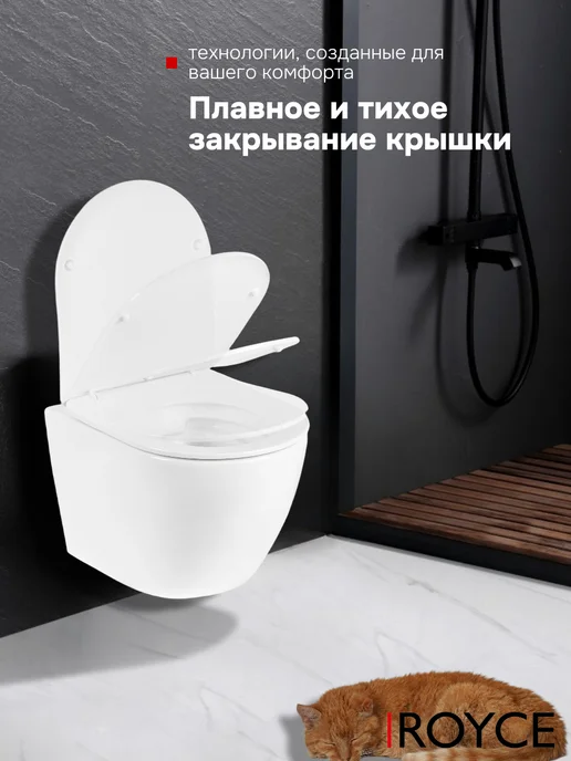 ROYCE Унитаз подвесной Force RCT-131305WH, белый, фото 2