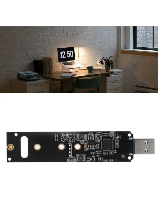 USB-адаптер для M.2 NVME SSD Разноцветный, вариант, фото 2