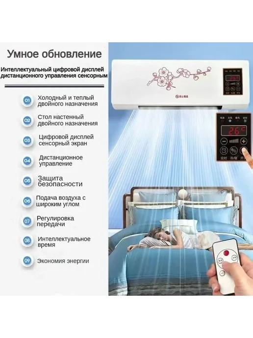 Настенный керамический тепловентилятор 2000W Белый, 2000 Вт, фото 7