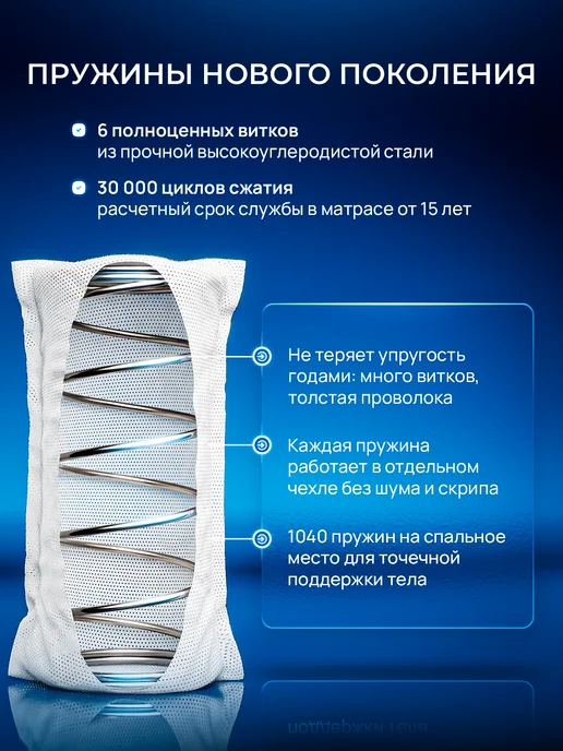 FStore Матрас 80x190 Свит Баланс пружинный анатомический, 160x200, фото 5