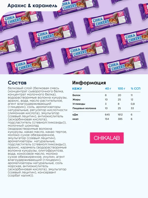 Chikalab Протеиновые батончики в шоколаде без сахара 12шт, 12 шт, фото 3