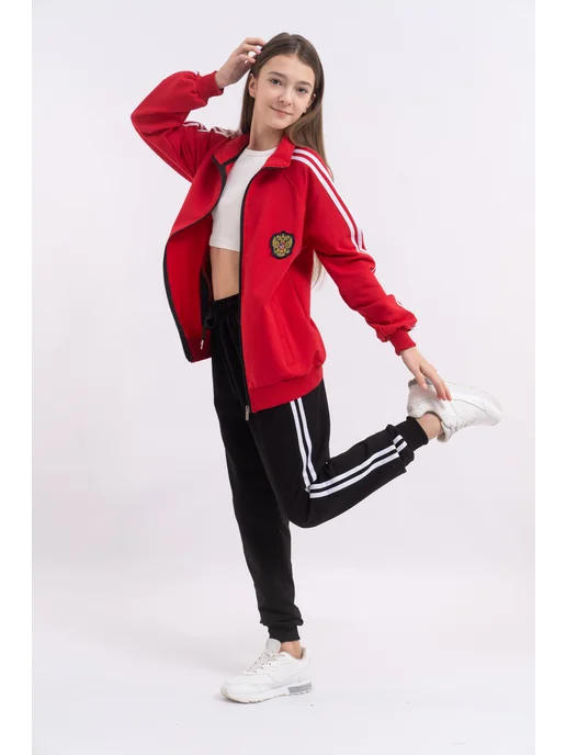 THG Boutique Спортивный костюм трикотажный для девочек и мальчиков, фиолетовый, фото 2