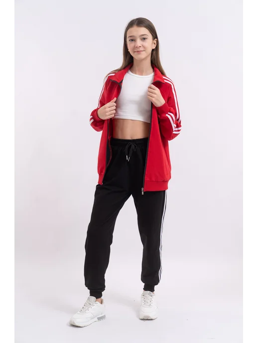 THG Boutique Спортивный костюм трикотажный для девочек и мальчиков, фиолетовый, фото 3