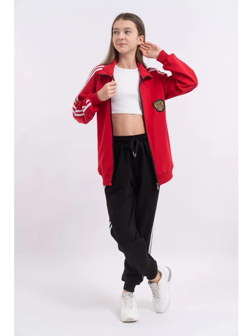 THG Boutique Спортивный костюм трикотажный для девочек и мальчиков, фиолетовый, фото 5
