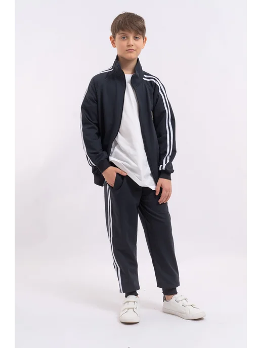 THG Boutique Спортивный костюм трикотажный для девочек и мальчиков, синий, фото 2