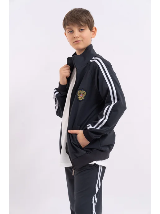 THG Boutique Спортивный костюм трикотажный для девочек и мальчиков, синий, фото 6