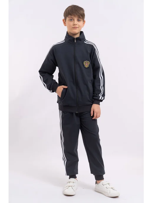 THG Boutique Спортивный костюм трикотажный для девочек и мальчиков, синий, фото 8