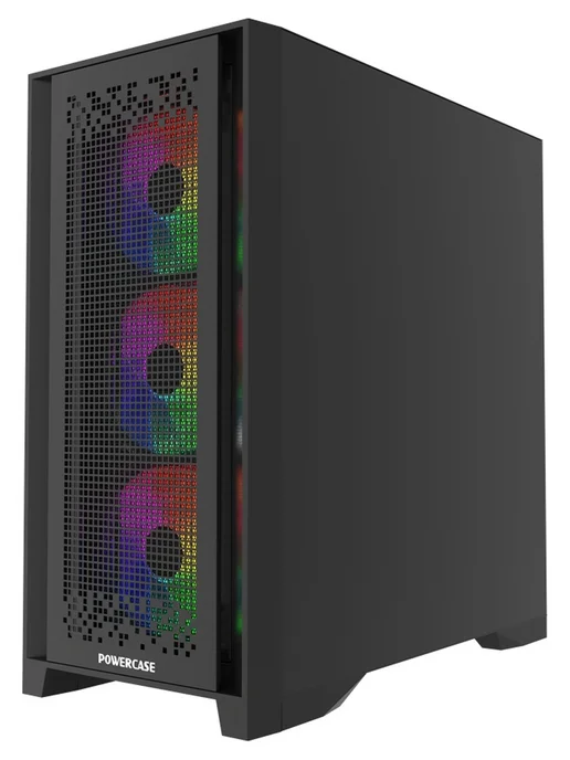 Powercase Компьютерный корпус ByteFlow Pro CP ARGB, черный, черный, фото 2