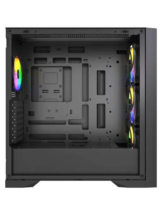 Powercase Компьютерный корпус ByteFlow Pro CP ARGB, черный, черный, фото 4