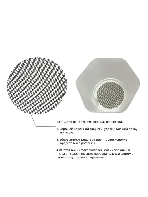 Горшок для цветов 19 см белый 1 шт, 1,3 л, 2 шт, фото 8