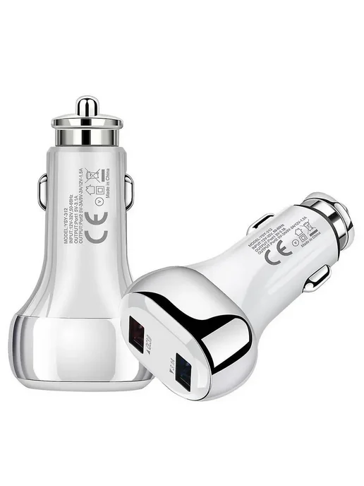 Двухпортный USB-зарядка QC3.0 для авто Цв. Style E, вариант, фото 5