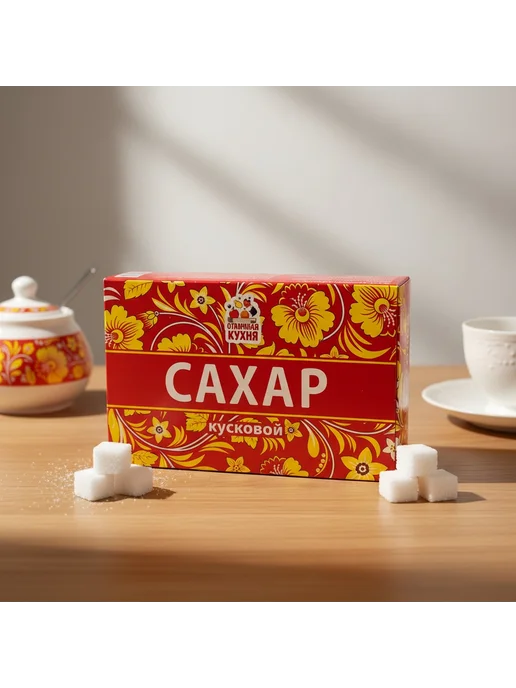 САХАР ПЕСОК КРАСНОДАРСКИЙ Сахар кусковой в кубиках 900 гр, 900 г, фото 4