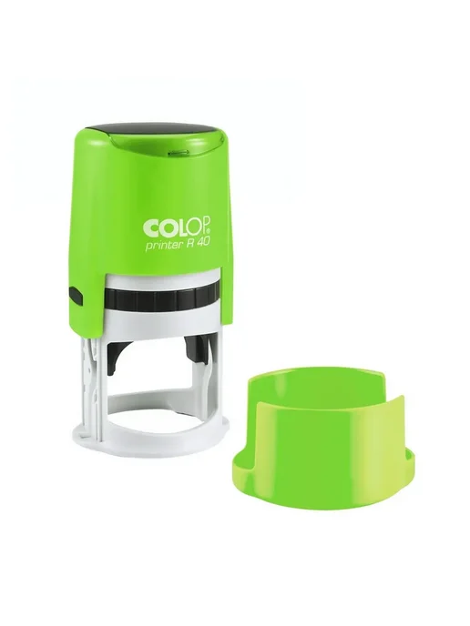 Colop Оснастка для печати круг.с крышкой Pr. R40 розов. неон, зеленый, фото 3