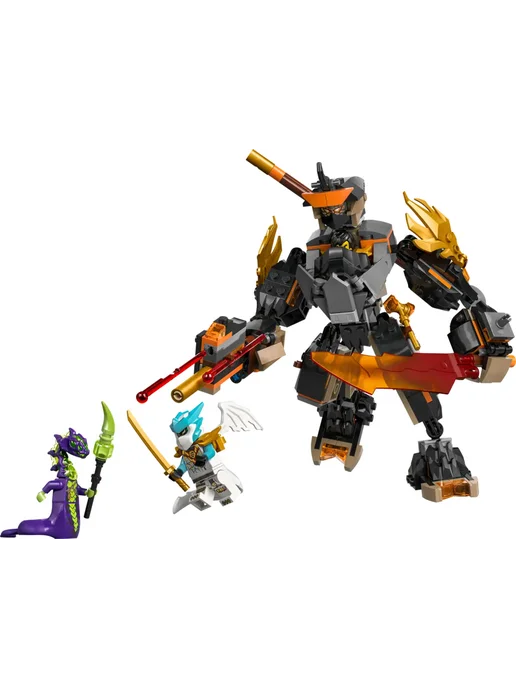 LEGO Конструктор NINJAGO 71854 Миссия Коула робот и дракон Зейн, черный, фото 4
