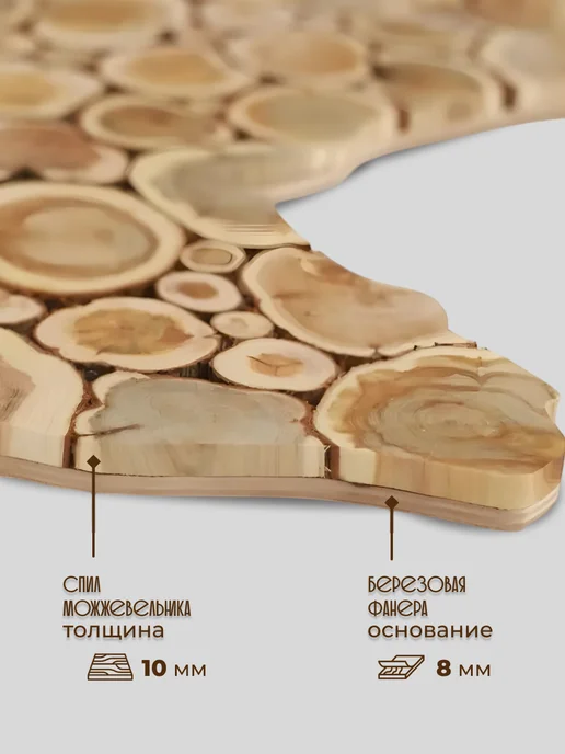 ProDosky Панель для бани из можжевельника 50х50 см, 50x50 см, фото 3