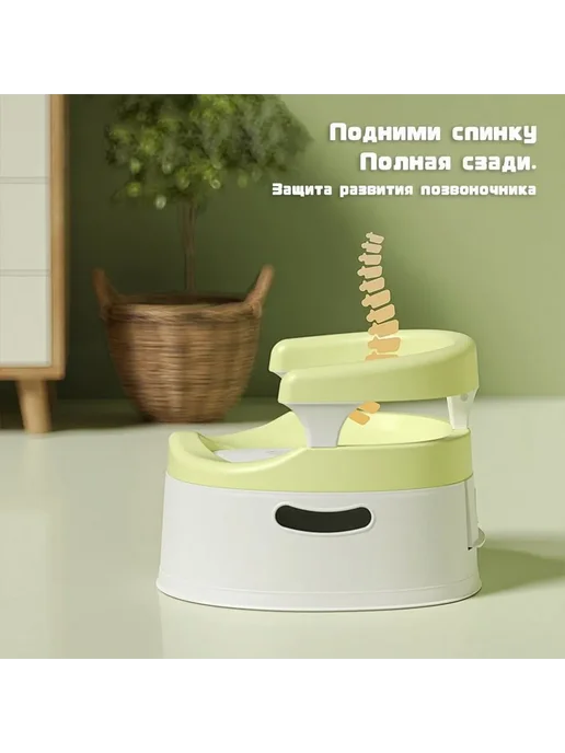 Детский горшок-унитаз с мягким сиденьем, серый Писсуар, серый, фото 4