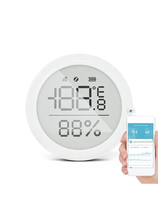 Гигрометр ZigBee Термометр Белый, белый