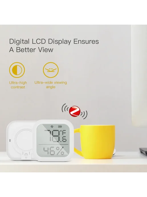 Гигрометр ZigBee Термометр Белый, белый, фото 3