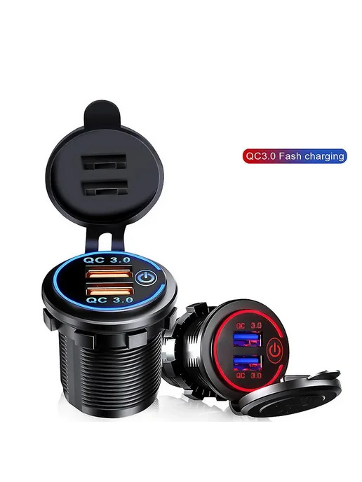 Зарядка 3.0 USB, Р. QC3.0 Цв. Синий, синий, фото 4