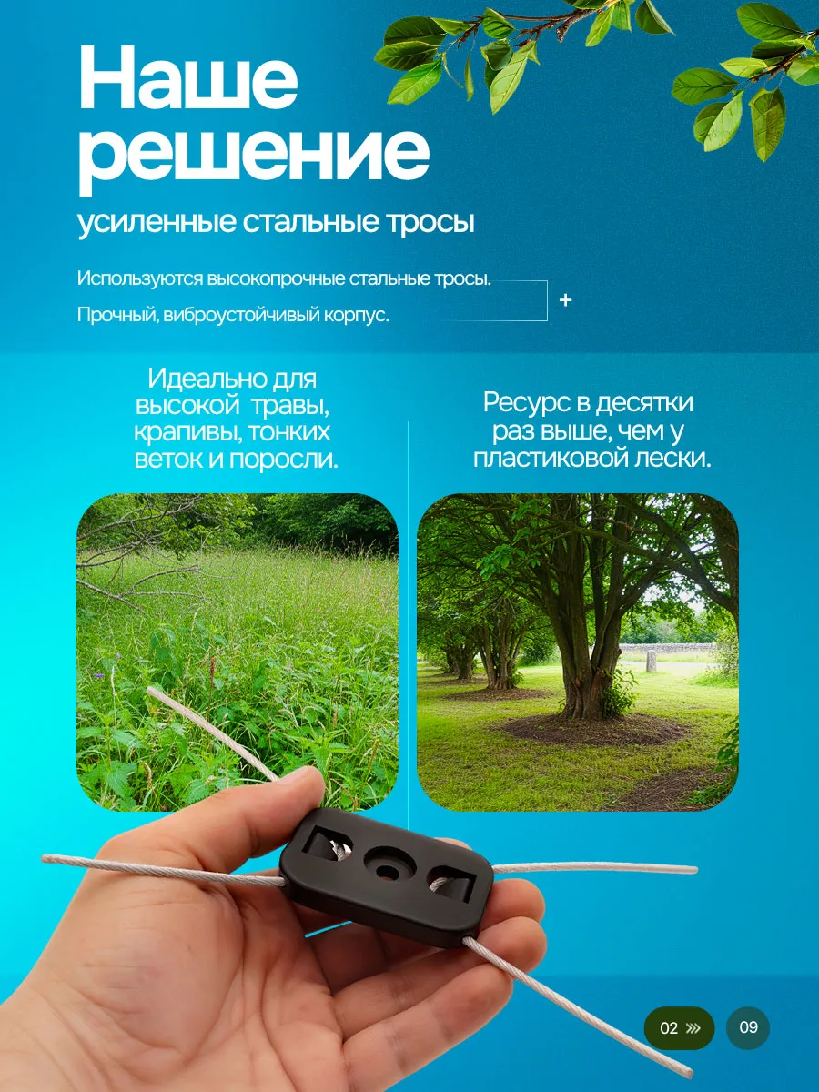 Катушка с леской для аккумуляторного триммера 6 шт — фото 2