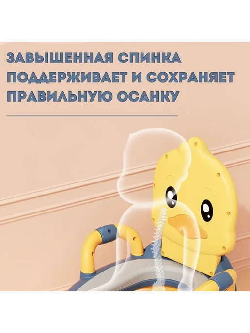 Детский горшок-стульчик желтый мягкое сиденье, спинка, желтый, фото 5