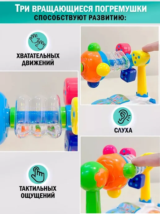 Игрушка для малышей, музыкальное развивающее пианино, белый, фото 3