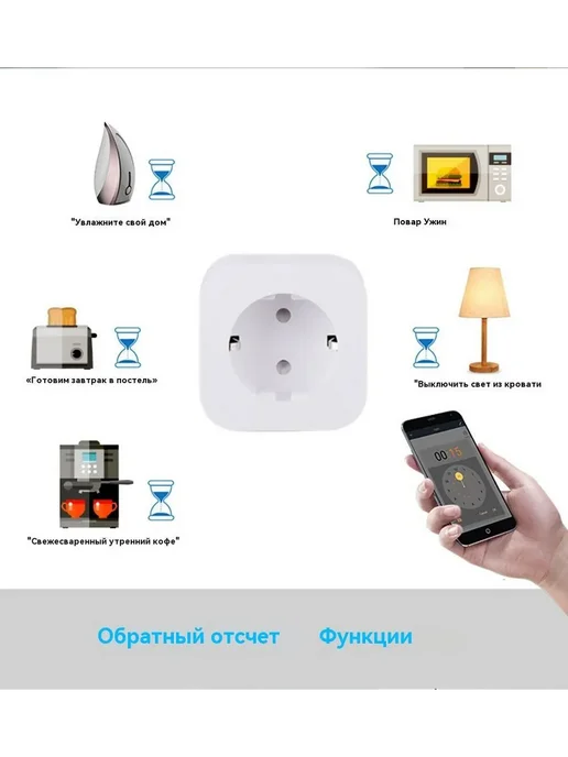 Умная WI-FI розетка 16А Термокварц 1 шт, 1 шт, фото 3