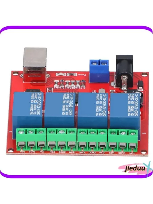 Релейный модуль 4-канальный, 12В, USB, RGB контроллер 1 шт, 1 шт, фото 3