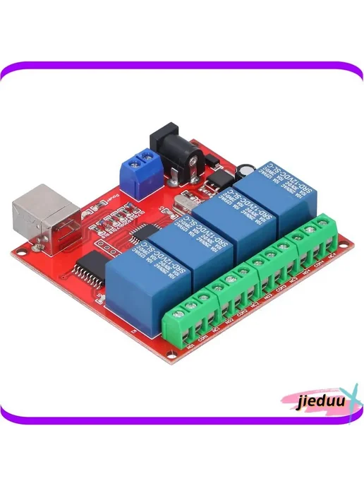 Релейный модуль 4-канальный, 12В, USB, RGB контроллер 1 шт, 1 шт, фото 4