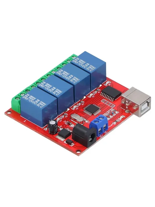 Релейный модуль 4-канальный, 12В, USB, RGB контроллер 1 шт, 1 шт, фото 7