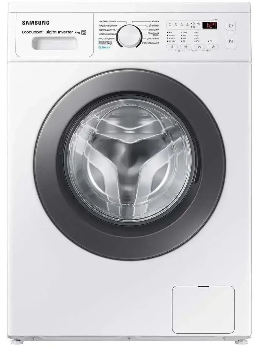 Узкая стиральная машина WW70AG4S21VELD, 7 кг, Белая Samsung 806279245 купить за 32 622 ₽ в интернет‑магазине Wildberries