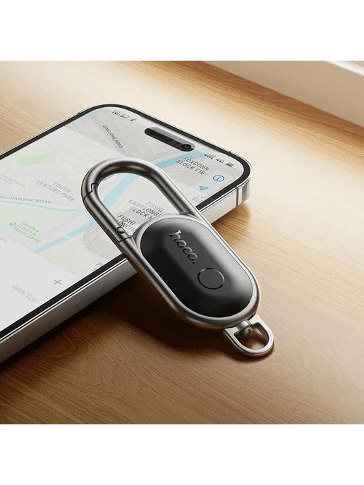 Многофункциональный GPS-брелок для безопасности, черный