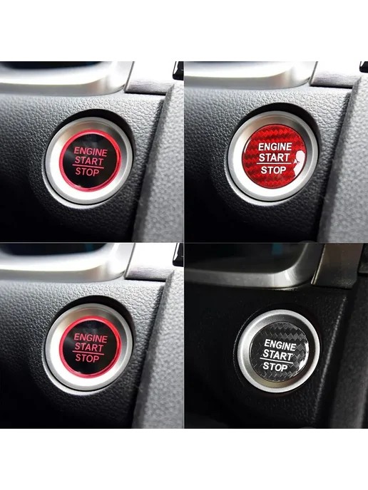 Стикер кнопки старт стоп для Honda Цв. Кр, вариант, фото 2