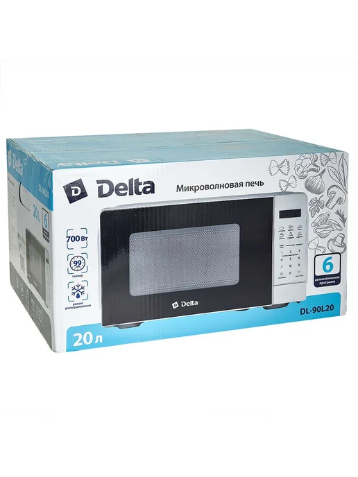 Delta Микроволновая печь 700 Вт, 20 л с LED-дисплеем, 700 Вт, 20 л, фото 5