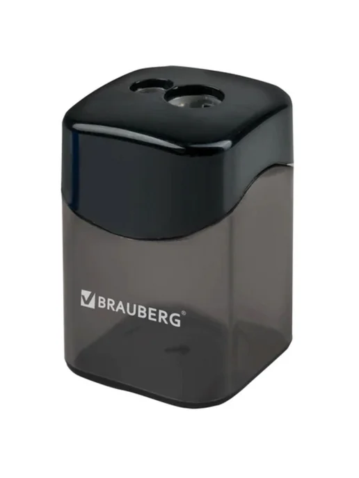 Brauberg Точилка для карандашей ручная с контейнером для школы, синий, фото 4