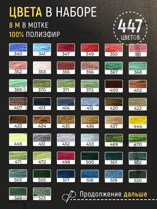 Мулине для вышивания, 150 цветов, 150 цв., фото 7