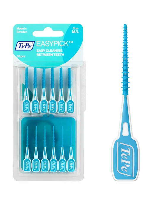 TePe Силиконовые межзубные ершики EasyPick M L с футляром 36 шт, 36 шт, фото 5