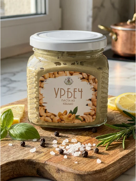 Eco Dom урбеч из кешью без сахара 200 г, 400 г, фото 2