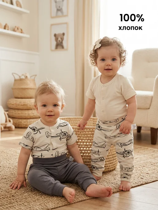 Miko Yumi Штанишки для новорожденных набор, черный, фото 2