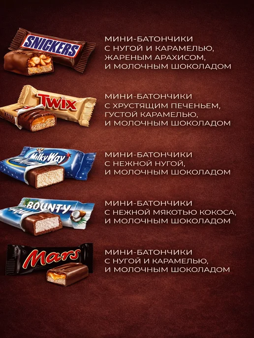 Snickers Ассорти MinisMix 5-в-1 (5х200г), 5x200, фото 2