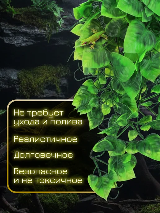 LUCKY REPTILE Растение для террариумов декоративное Philo, 40см, зеленый, фото 3