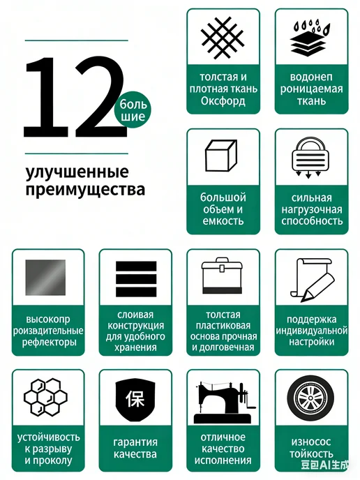 сумка для инструмента 32x17x21 см водонепроницаемая, 32x17x21 см, фото 2
