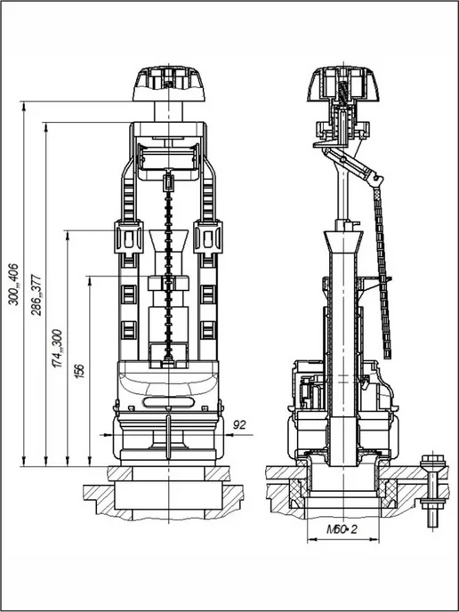инкоэр Арматура для унитаза СБкпм-НпрНРФ-Б-В 2-3-1-4, вариант, фото 7