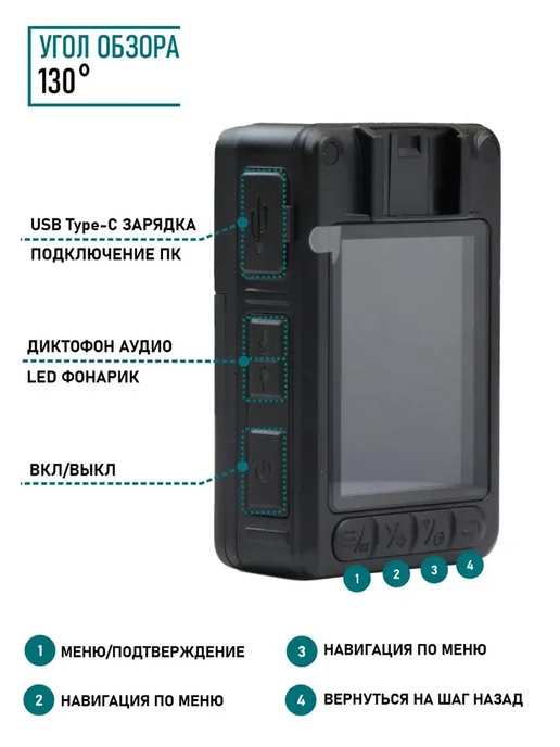 Bestcam Персональный видеорегистратор A3 32Gb WiFi носимая камера, 32 ГБ, фото 4